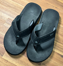 NEW REEF Men's THE LAYBACK Sandals Black - Size US 10 Slip On Slippers Flip Flop