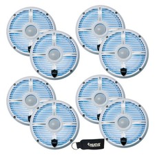 Wet Sounds REVO 6-XWW White Closed XW Grille 6.5 Marine LED Coaxial Speakers