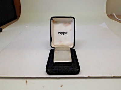 Sterling Zippo Lighter Dated 2003 Tarnished High Polished Finish #15 Box Unfired