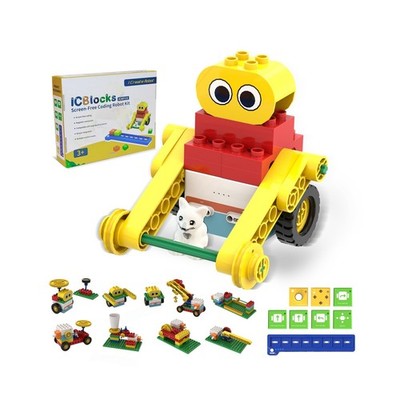 10-in-1 ICBlocks Screen-Free Coding Robot Kit for Kids, 85+ PCS Science Kits,...