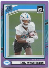2024 Donruss #346 Tahj Washington Optic Rated Rookies Preview Pink