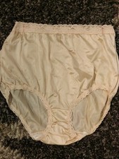 Lady Manhattan Large Light Beige Panties 100 Nylon Silky Soft RN 15583