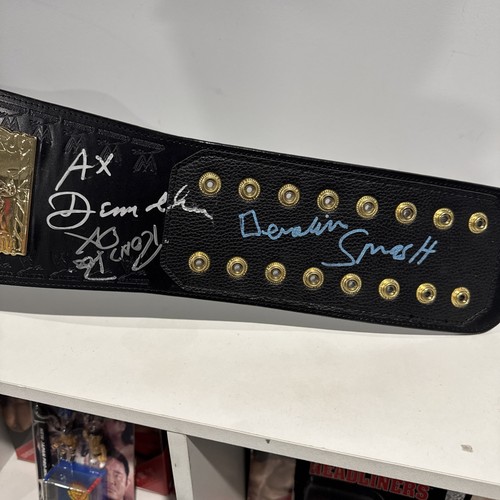 WWE Tag Team Replica Belt Signed Hart Foundation, Demolition, DX - Foto 4 di 23