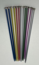 Lot 7 Sets Aluminum Knitting Needles 10   Boye, Bates and Zephr 10-8-7-6-5-4-3