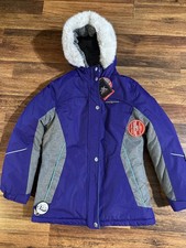 Girl's ZeroXposur Ski Jacket Faux Fur Purple Sz 16 NWT