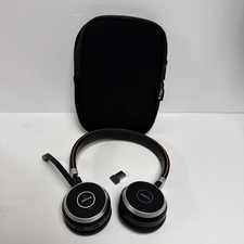 Jabra Evolve 65 Bluetooth Wireless Headset HSC018W USB Dongle Cord Carry Case