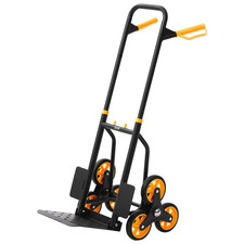 Stair Climbing Cart, 330 lbs Capacity, Heavy-Duty Folding Trolley with Telescopi