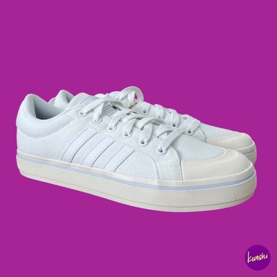Adidas Damen Bravada 2.0 Plateau Sneaker, Canvas, weiß, UK 6 | EU 39,5