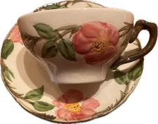 Vintage Franciscan Desert Rose Cups & Saucers (4) USA