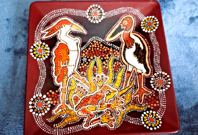 2 pièces encadrée de danny eastwood ,compositions aborigènes (etaz