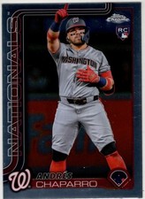 2025 Topps Chrome Baseball Andrés Chaparro No. 187 Washington Nationals