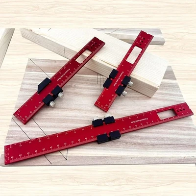 Aluminum Woodworking Tools Ruler T-Track Precision Ruler Measuring Tool