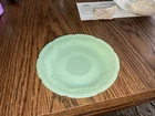 Fire King Jadeite Alice 6” Saucer Floral Scalloped Edge