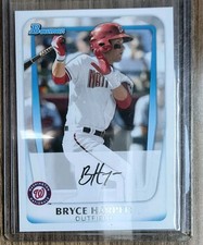 Bryce Harper 2011 Bowman Prospects Rookie Card #BP1 Phillies Nationals . rookie card picture