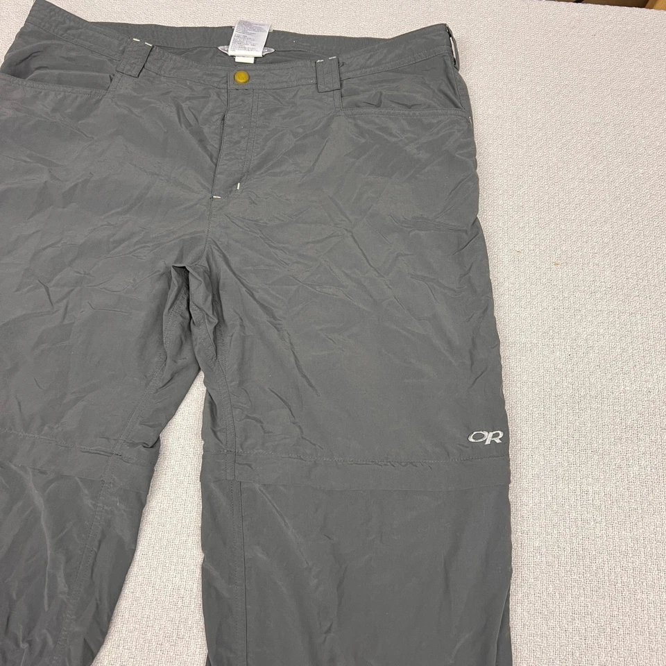 Pantalones convertibles con cremallera para hombre Outdoor Research gris XL nailon senderismo camping Foto 3 de 4