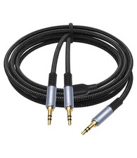 3.5mm to Dual 3.5mm Stereo Audio Y-Splitter Cable, 3Feet Gold-Plated TRS to 2...