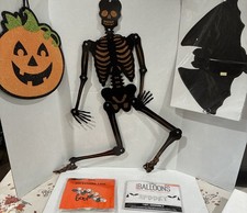 5 Lot Halloween Party Decorations Pumpkin Skeleton Bat Ghost Balloon Arch READ 