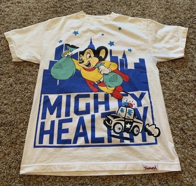 #ad #ad Diamond Supply Co. x Mighty Healthy Mighty Mouse Graphic White Men#x27;s T Shirt $150.00