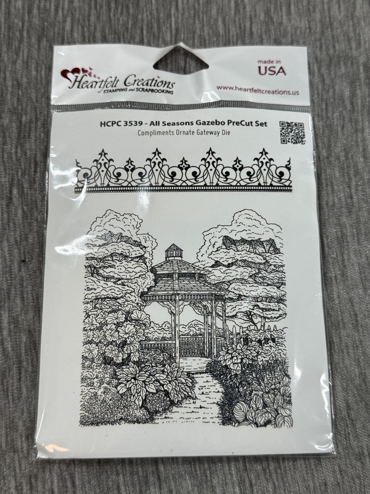 Heartfelt Creations All Seasons Gazebo PreCut Stamp Set HCPC 3539 Made in USA