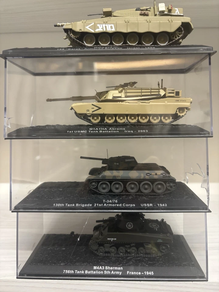 Lotto carri armati 1/72 De Agostini: Abrams-Sherman T34/76-MerkavaIII-Jagdpanzer - Immagine 2 di 4