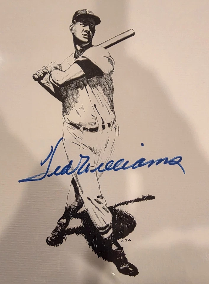 Ted Williams HOF Boston Red Sox Signed 8x10 PSA 8 Williams Family Collection - Image 2 of 4