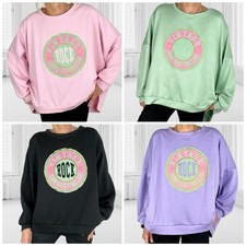 Italy Sweatshirt Sweater Mega Oversize Pulli Pullover Frontprint Vintage Rock