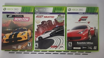 Xbox 360 Racing Game Lot: Forza Horizon, Forza Motorsport 4, Need for Speed, PGR