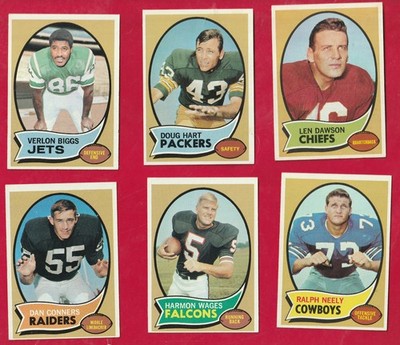 1970 Topps Football  Ex-Mt to Near Mint You Choose Complete Your set D25