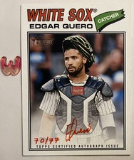 2026 Topps Heritage Edgar Quero 70/77 Auto Real One Red Ink White Sox #ROA-EQ