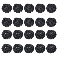 Wicker Rattan Balls 20 Pack 1.2in for DIY Craft  Black