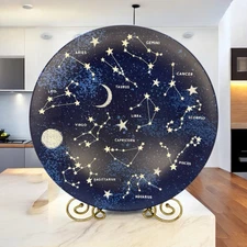 Christian Siriano Plate Serving Platter Zodiac Horoscope Stars Melamine Tray 15”
