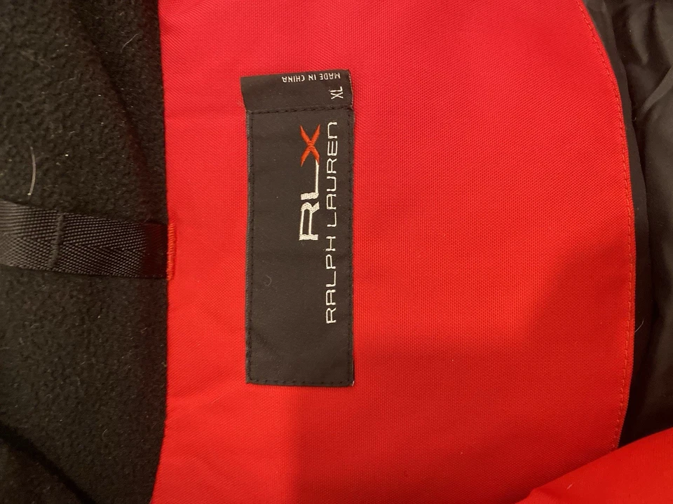 RLX Ralph Lauren Red Parka Jacket Men’s XL Fur Hood Winter Outdoor Coat - Image 2 of 4