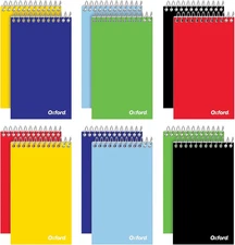 Spiral Memo Pads, Top Wire Bound, 3 X 5 Inch Pocket Notepad, College Ruled, 6 As