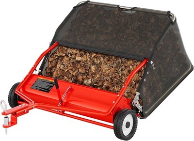 42'' Tow Behind Lawn Sweeper Leaf Collector Sweeper for Lawn Grass Sweeper Hopper