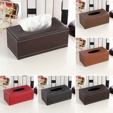 Rectangular PU Leather Tissue Box Toilet Holder Cover Paper Case Home Car Ho