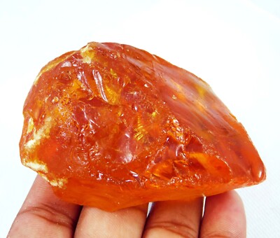 Raw 400.85 Ct Natural Amber Rough Translucent Loose Gemstone