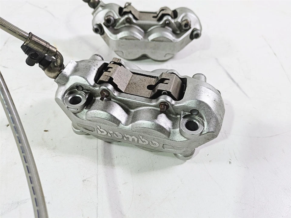2009 Ducati Monster 1100 S Front Brembo Brake Caliper Set 61040961A 61040971A - Image 2 of 4