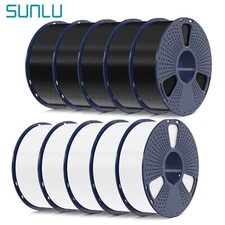 10KG SUNLU PLA PETG PLA+ ABS 3D Printer Filament 1.75mm Neat Spool No-Tangle 