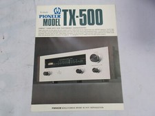 Pioneer TX-500 Tuner 1 sheet Original Catalogue / brochure Japan Printed