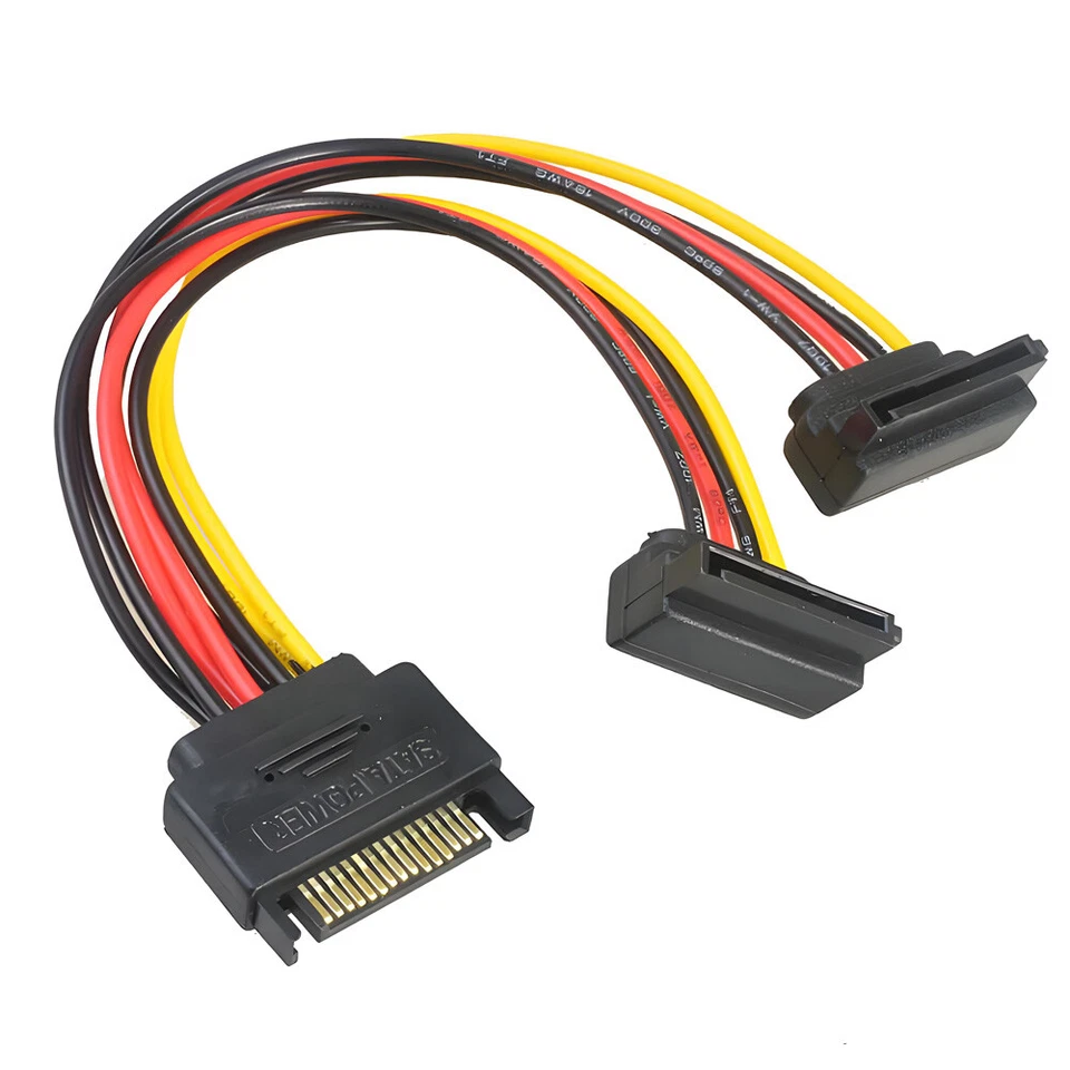 SATA Kabel Adapter Stromkabel 15-Pin auf 2x 4-Pin SATA zu IDE SATA PC 20cm/25cm - Bild 4 von 4