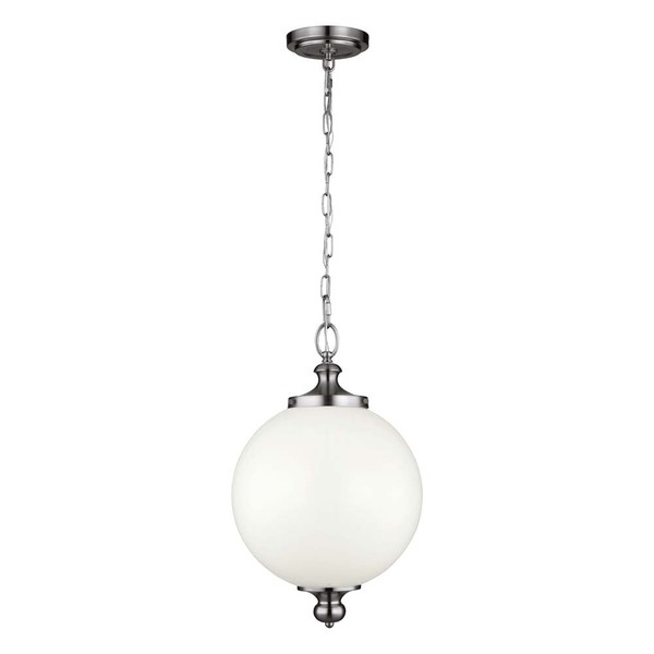 Pendellampe Deckenleuchte HäNgelampe Esszimmerlampe Stahl Nickel D 30,5Cm-image