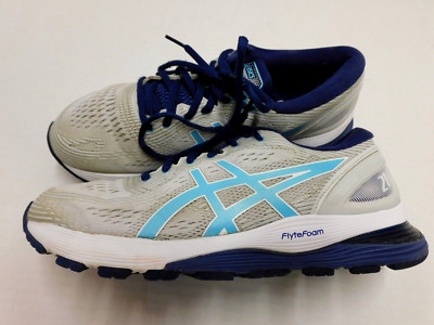Asics Gel-Nimbus 21 Women's Running Shoes; 10 Gray/French