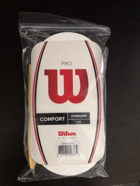New Wilson Pro Overgrip 30 Pack Tennis Over Grip White Comfort