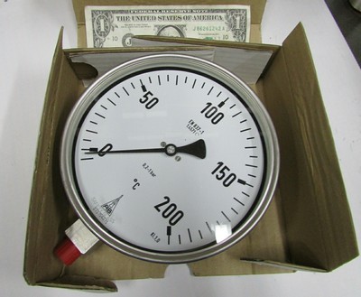 Armaturenbau 6'' Stainless Steel Pressure Gauges 0-200 Millibars? 1/4'' RCh 160-3