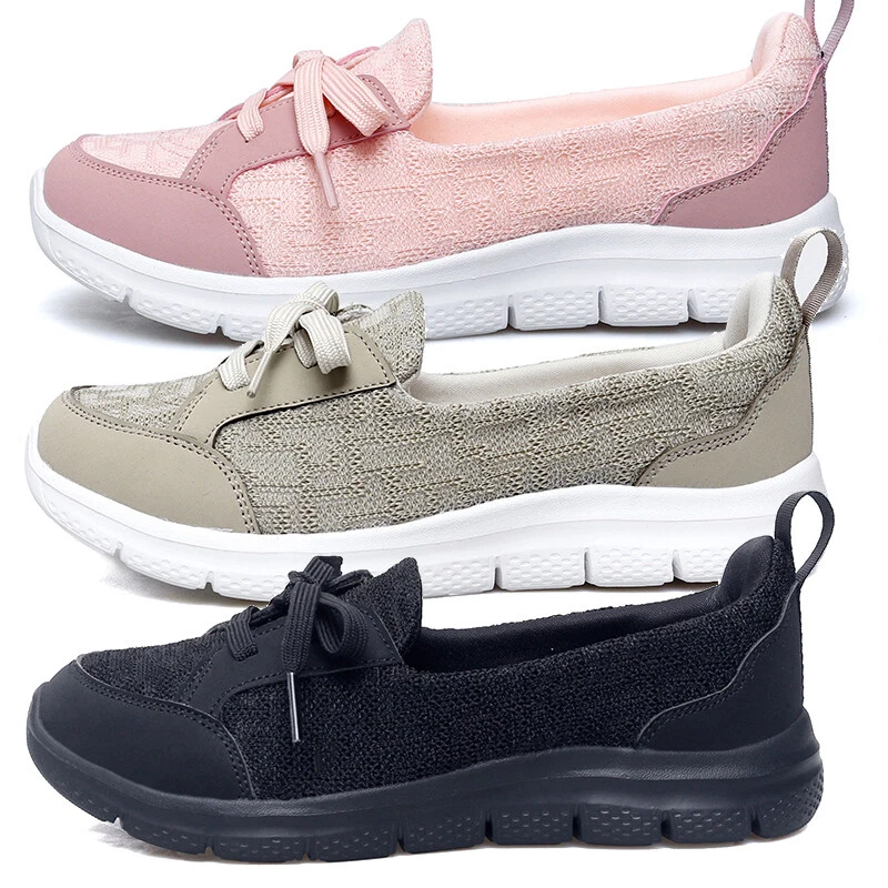 Women's Lightweight Slip-On Trainers - Soft Athletic Walking Shoes UK