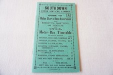 1915 Reprint Southdown Motor Services Bus Timetable Brighton Worthing Bognor