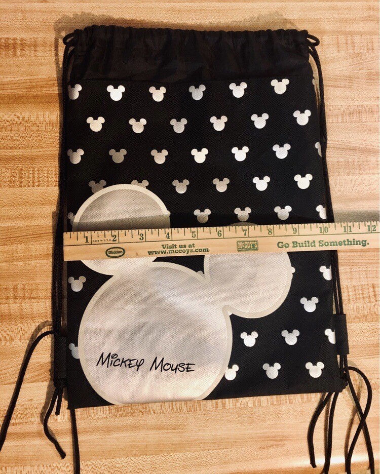Disney Mickey Mouse Drawstring Bag Backpack Strin… - image 7
