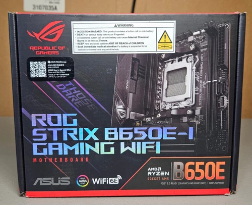 ASUS ROG Strix B650E-I Gaming Wifi AM5 Mini-ITX Motherboard- New & Sealed!