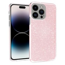 N NEWTOP 3in1 Cover Compatibile iPhone 14 Pro, Custodia Case GLITTER Brillantini