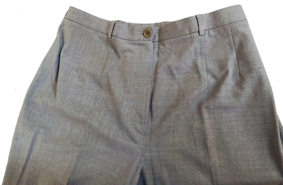 Loro Piana Pants Taupe Beige Wool Stretch Straight Flat Front Pocket Pants 48 - Image 3 of 4